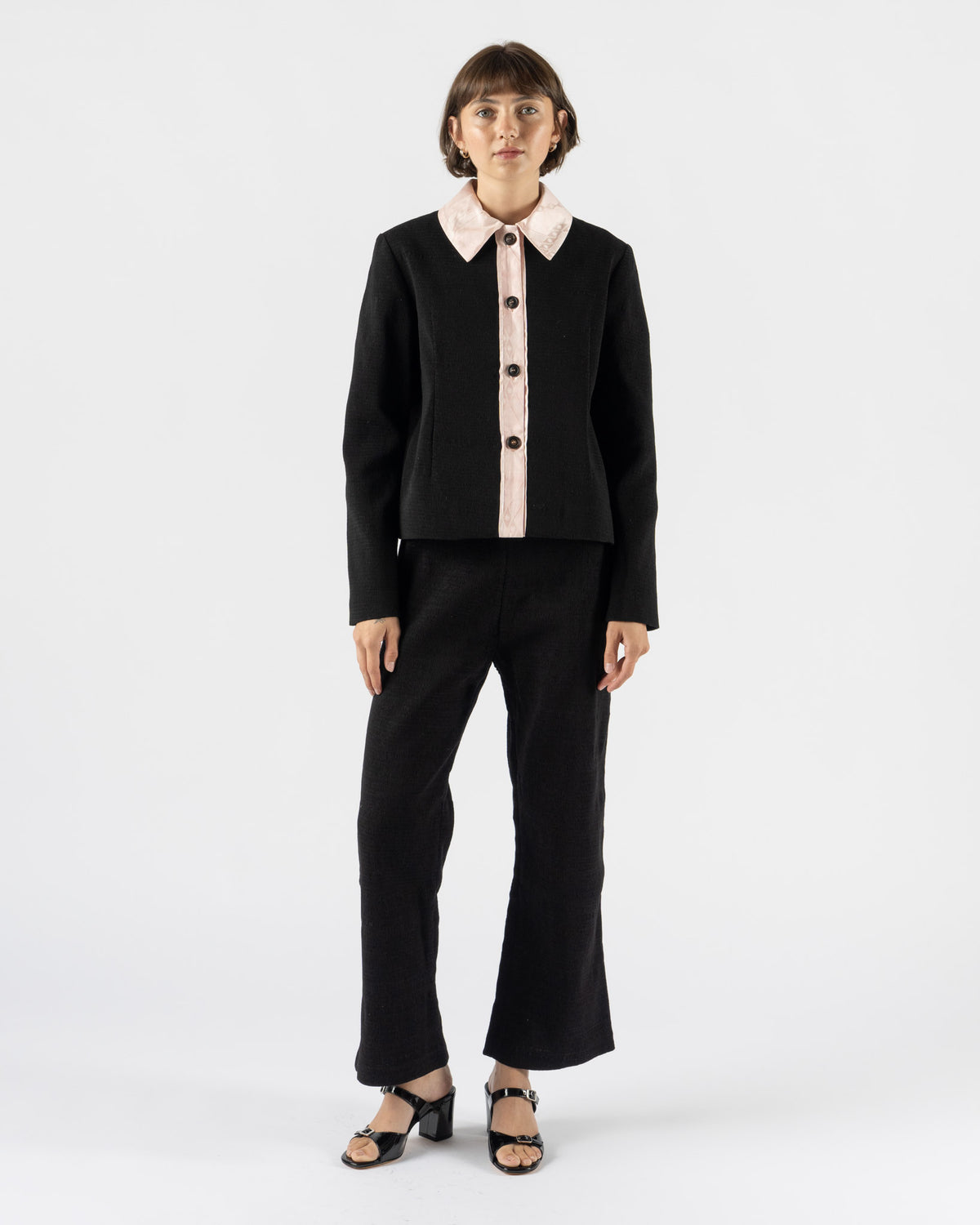 Super Yaya Makram Jacket in Black & Pink