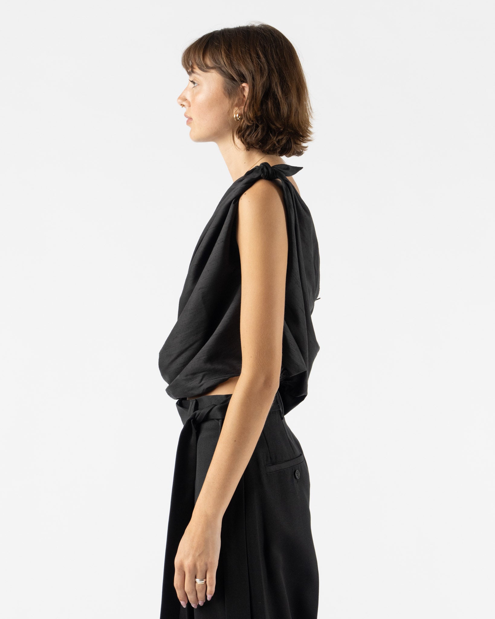 Chelsea Mak Swan Top in Black