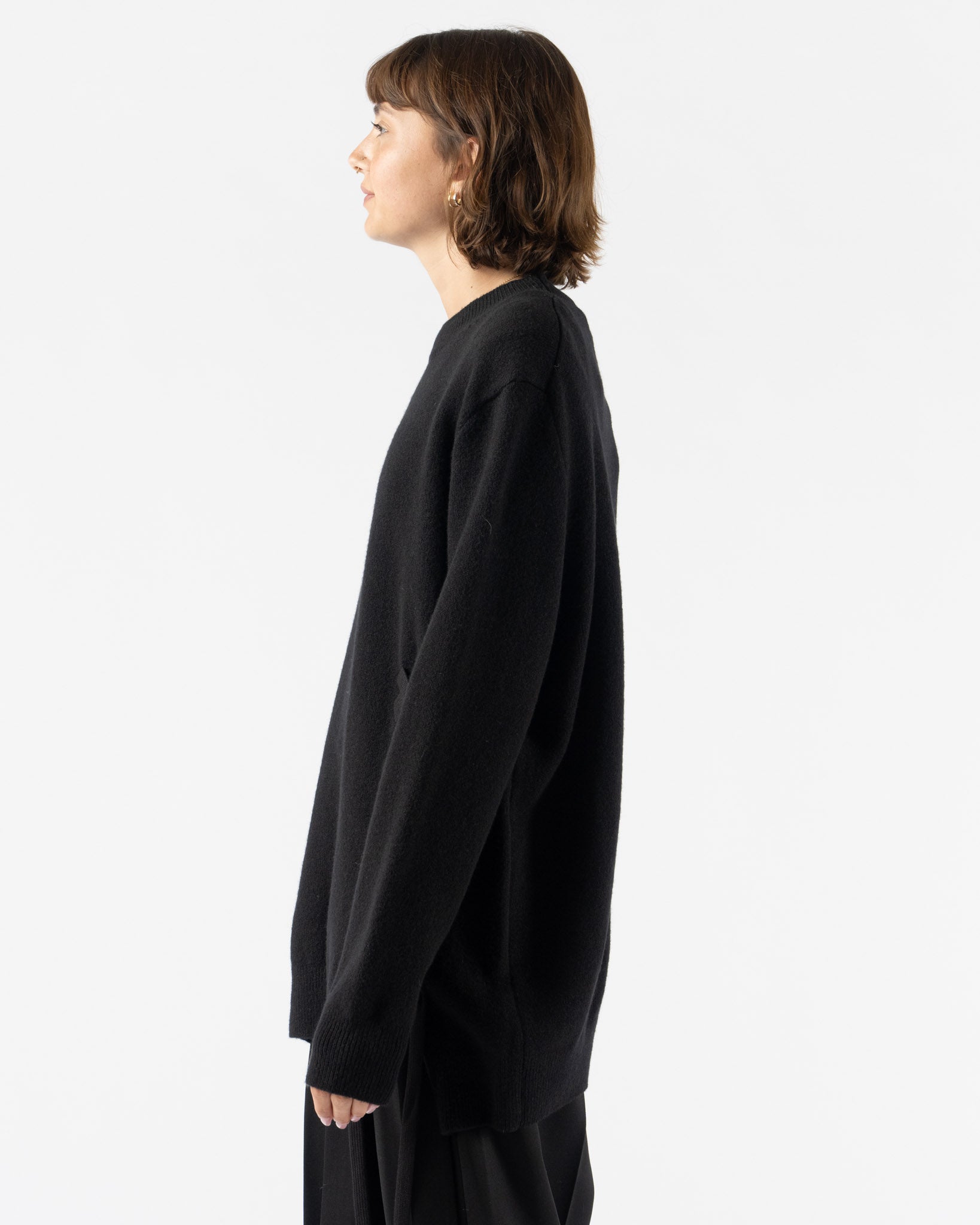 Simone Rocha Merino Lace Hem Jumper Black/Black