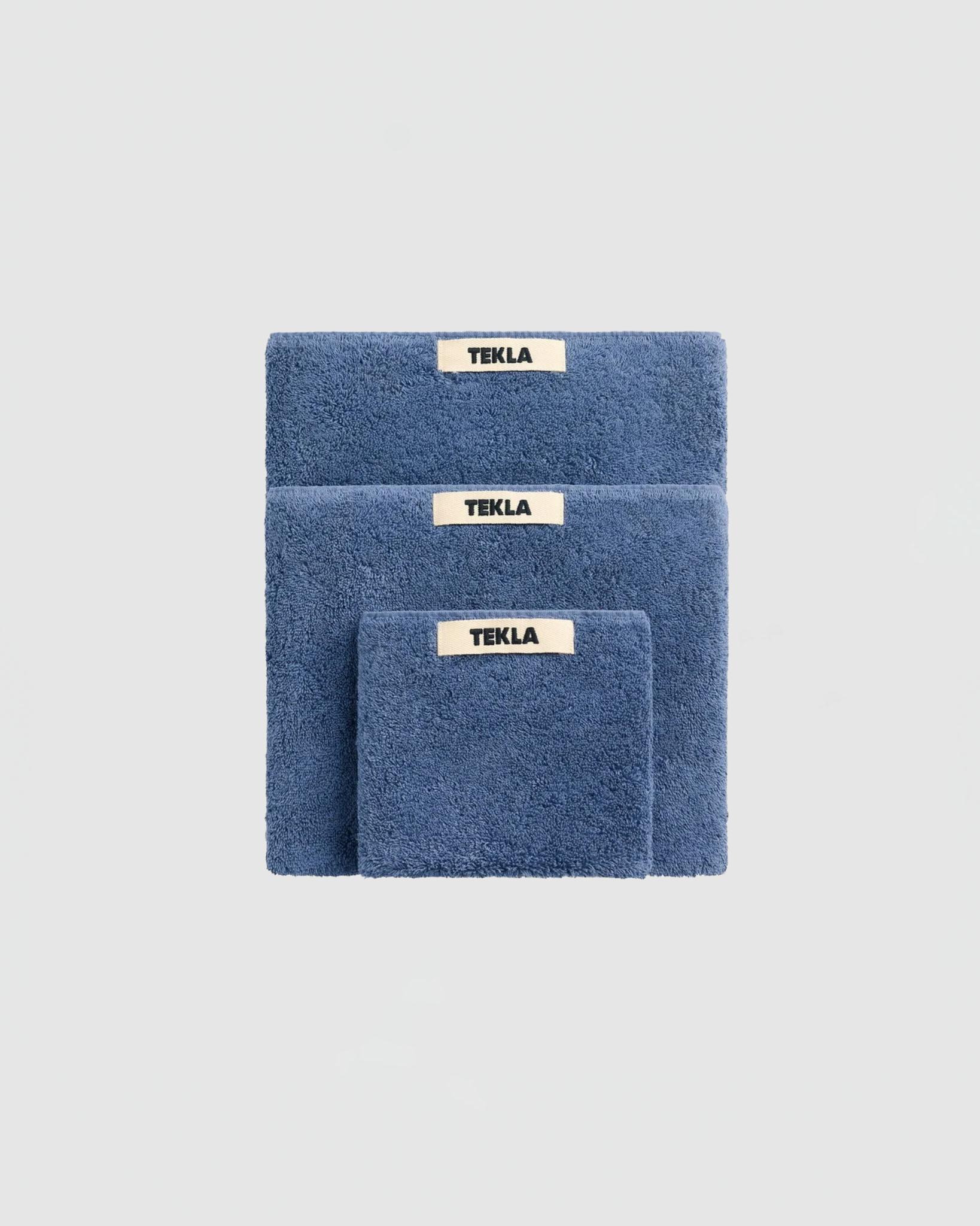 Tekla Towels in Storm Blue