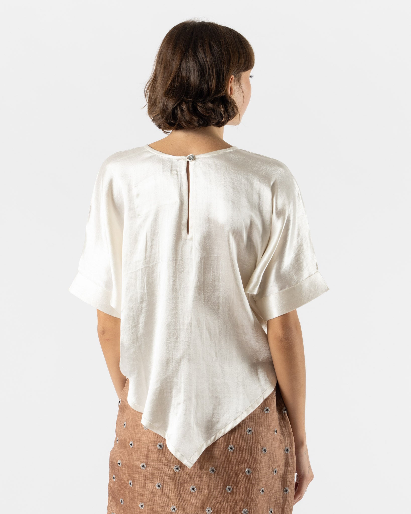 Tigra Tigra Cuffed Tee in White