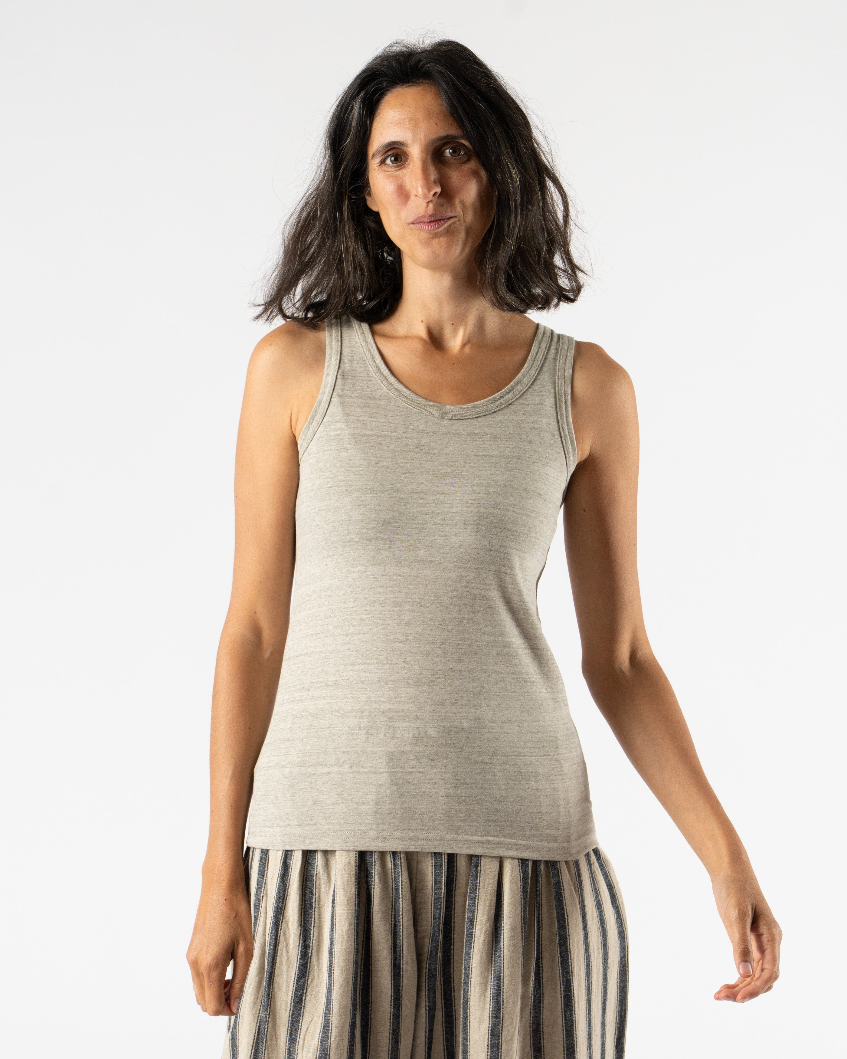 Ichi Antiquités Tank Top in Gray