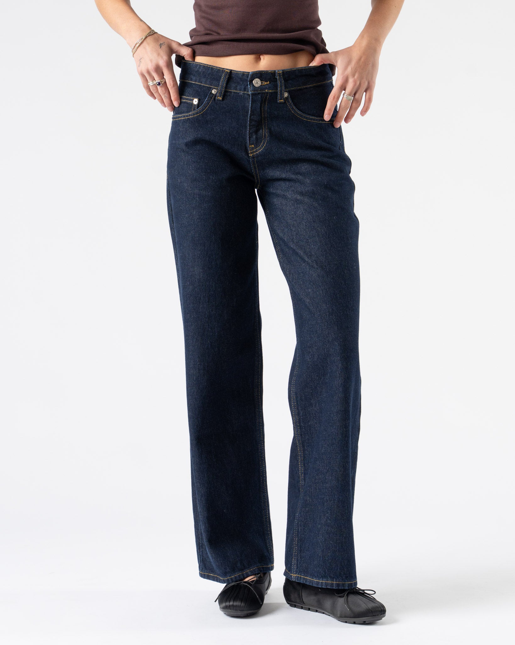 Sandy Liang Taro Jeans in Indigo