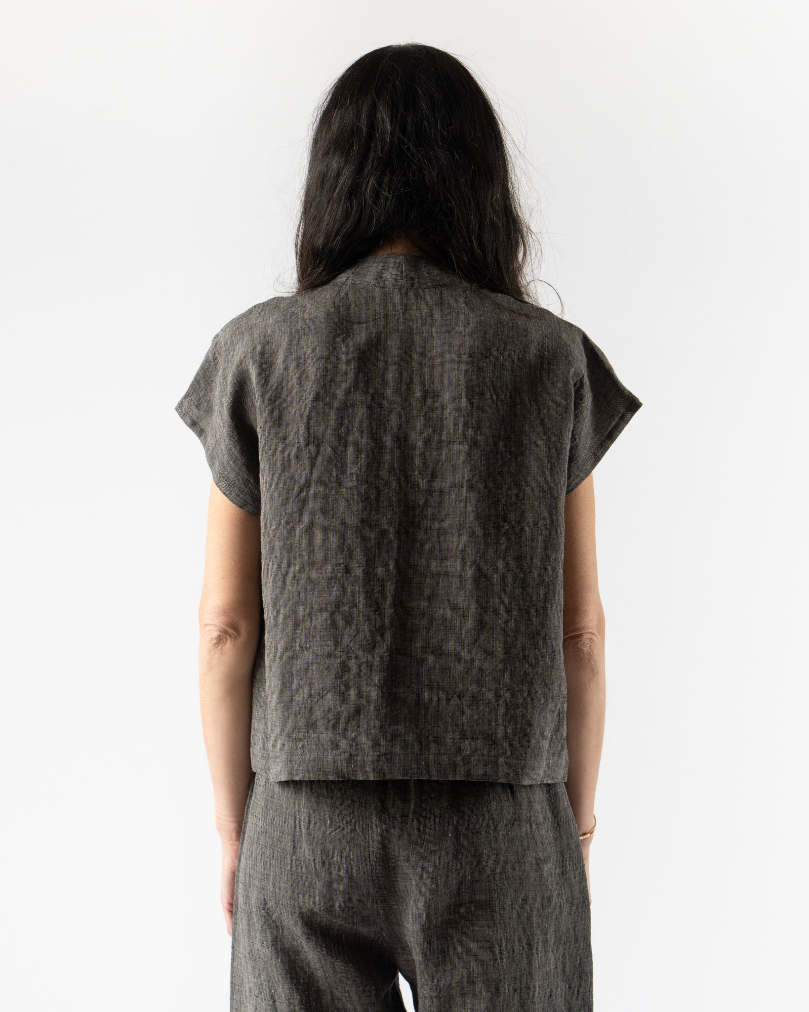 Toogood The Chandler Shirt in Laundered Linen Pepper
