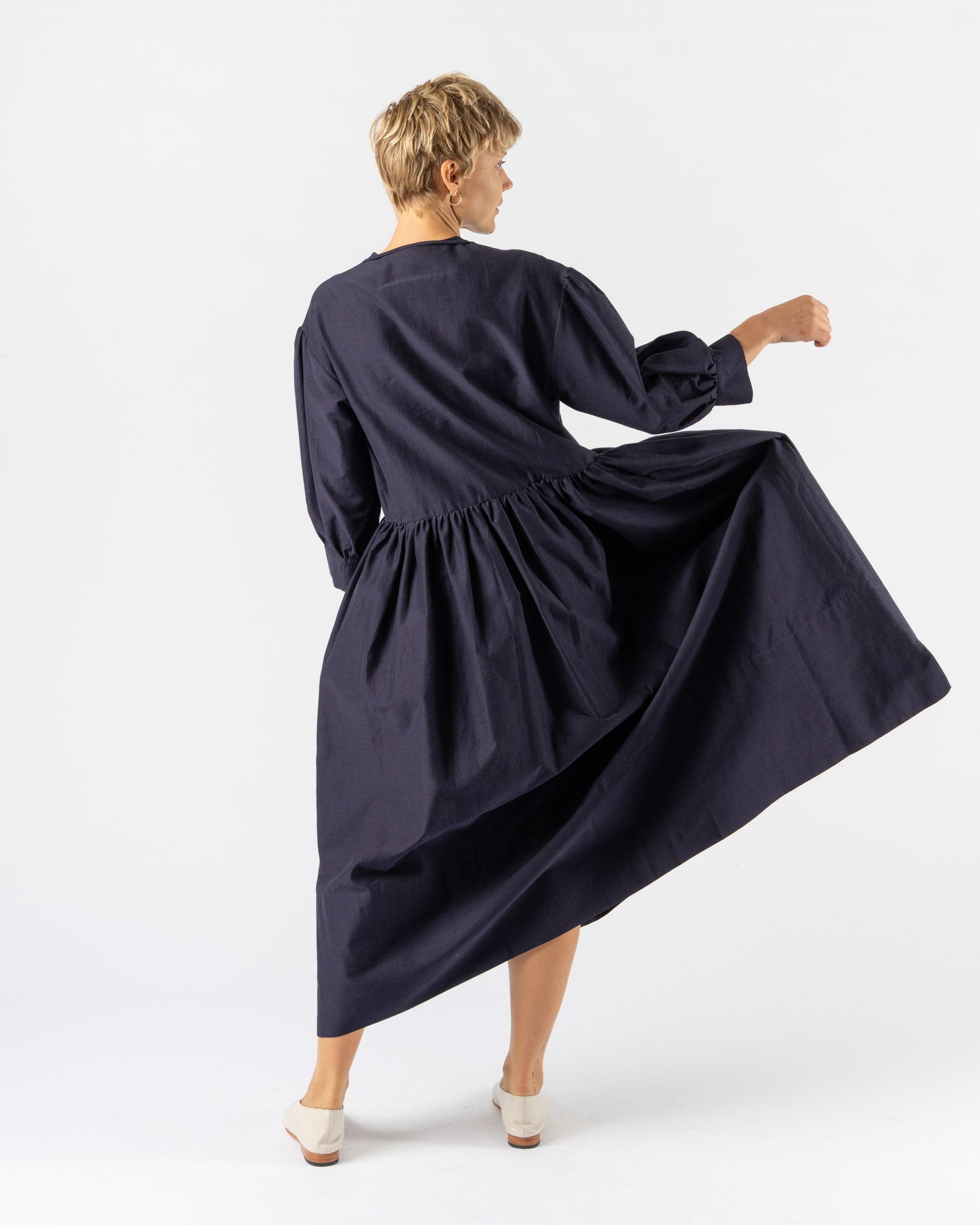 Toogood The Cook Dress Cotton Silk Pansy