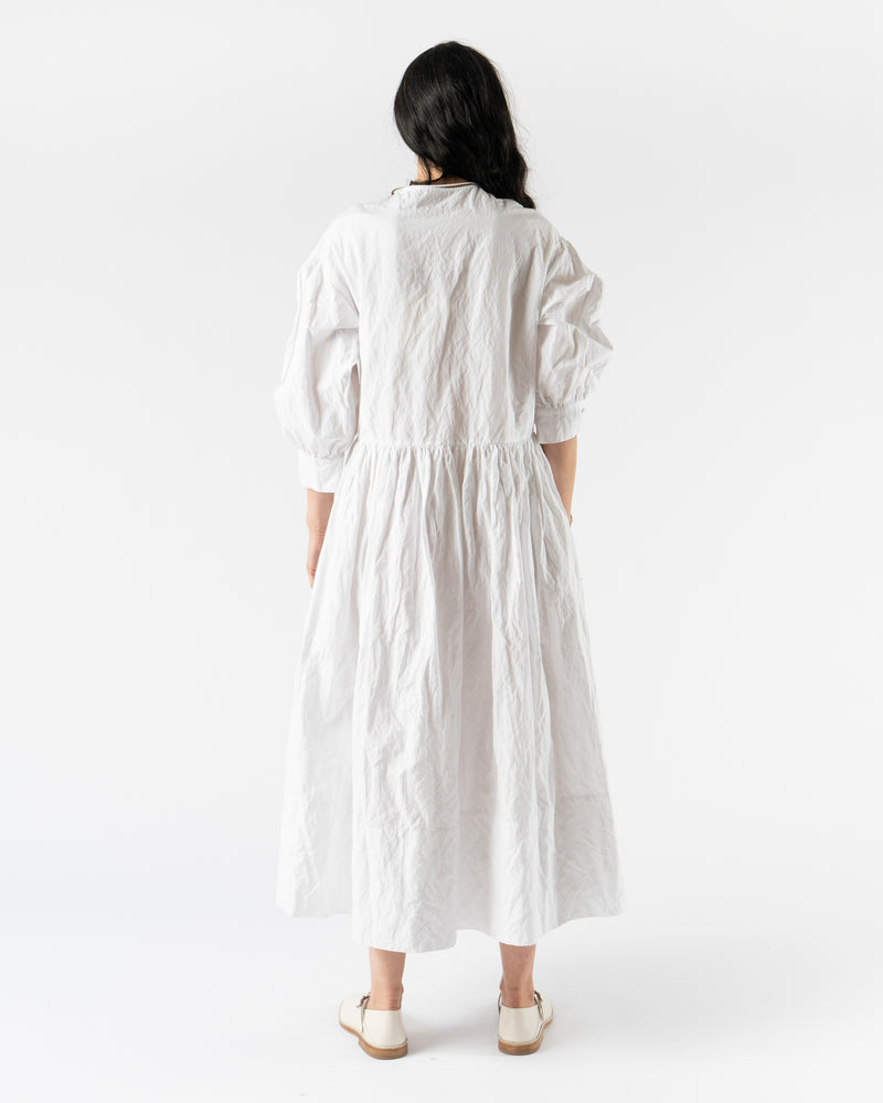 Toogood The Cook Dress in Crumpled Cotton Chalk