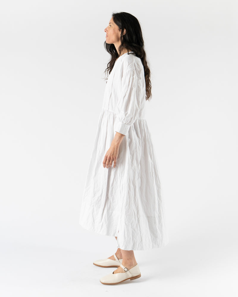 Toogood The Cook Dress in Crumpled Cotton Chalk