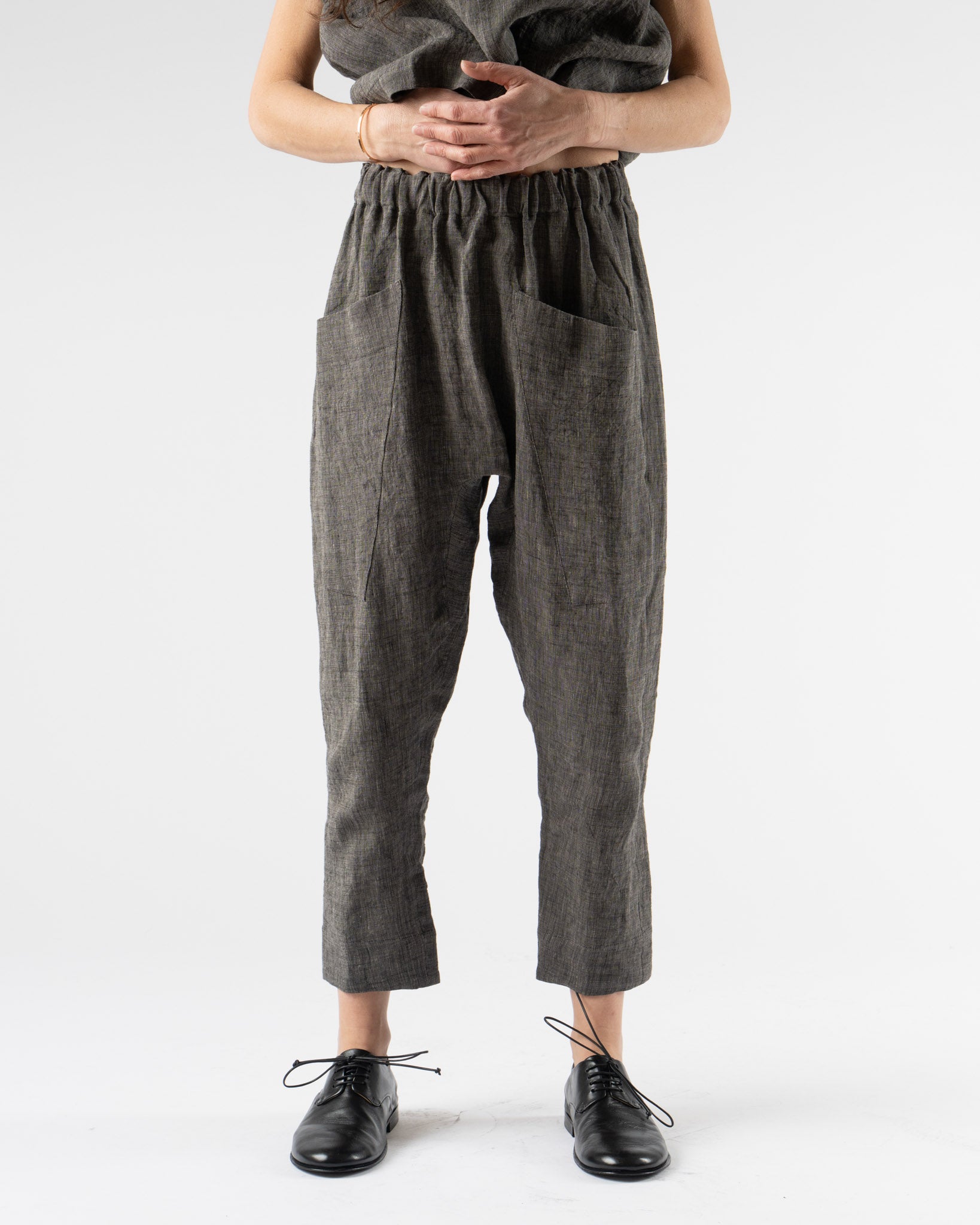 Toogood The Perfumer Trouser in Laundered Linen Pepper