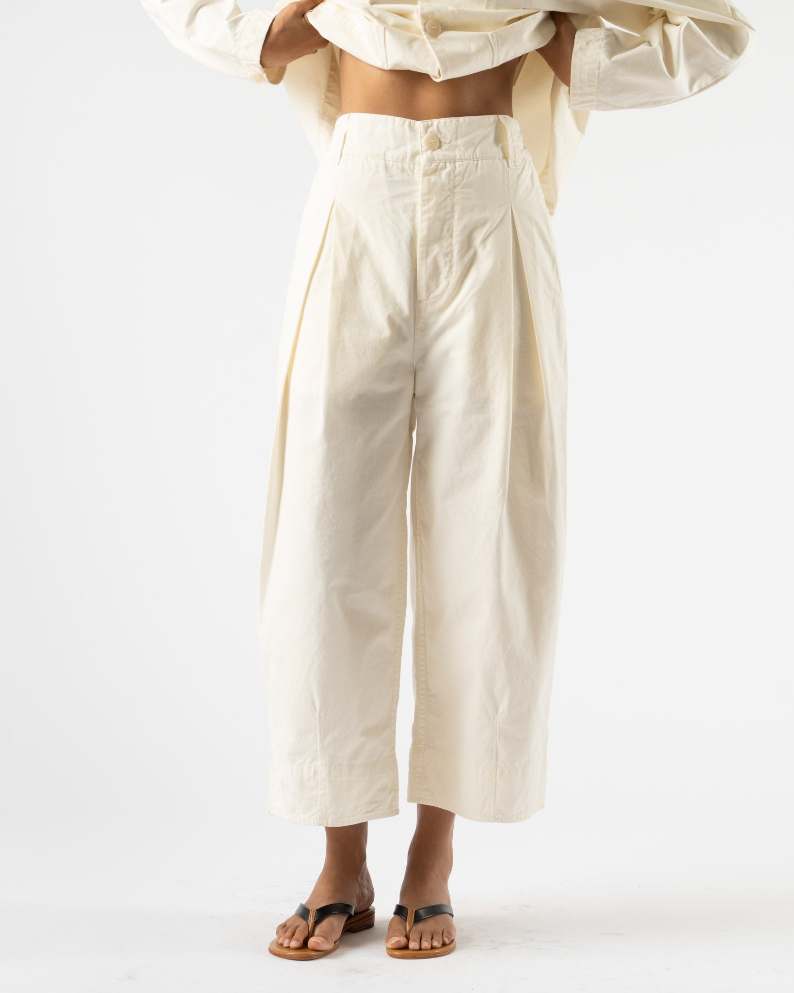 Toogood The Etcher Trouser in Work Twill Yoghurt