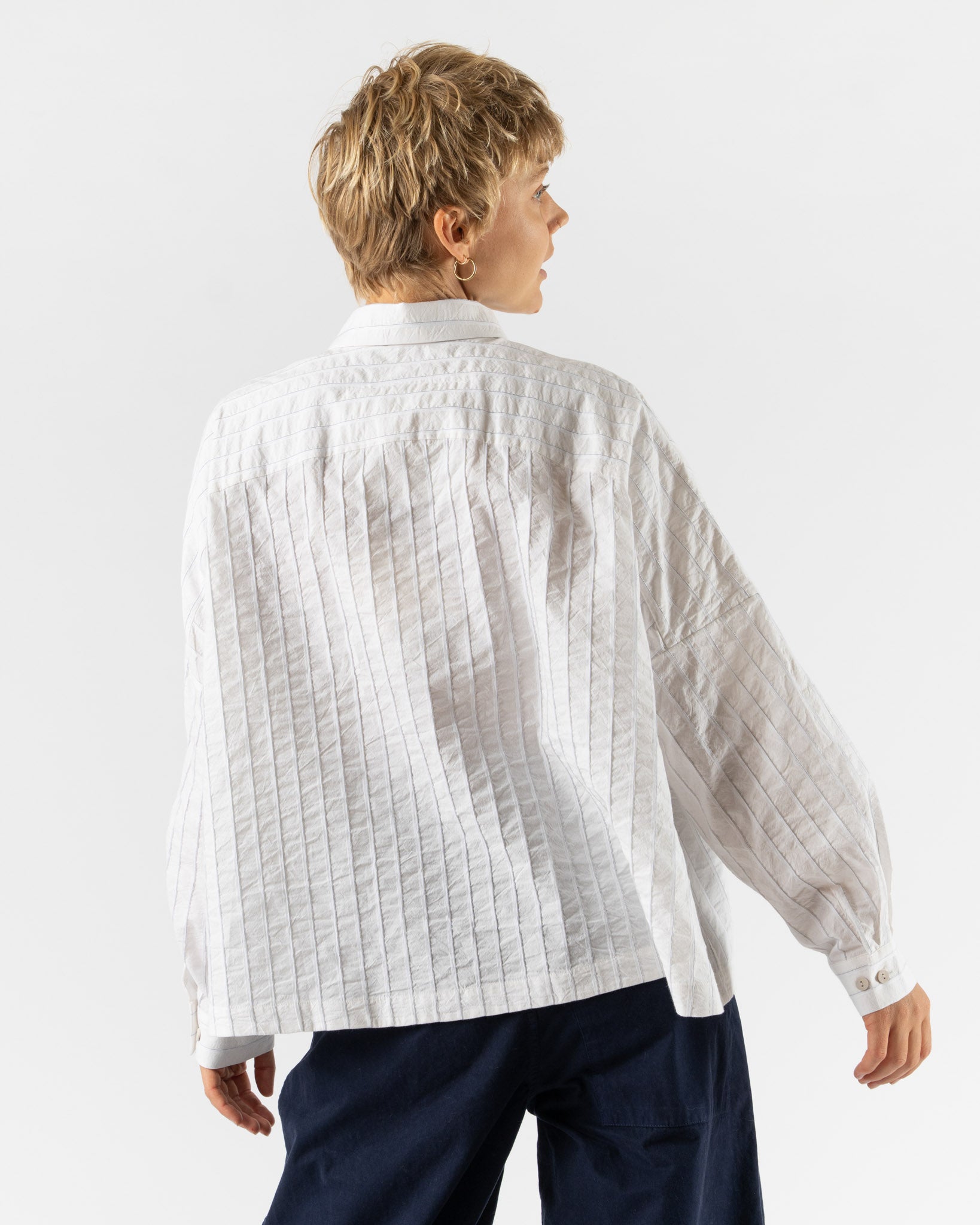 Toogood The Farrier Shirt Raised Stripe Chalk