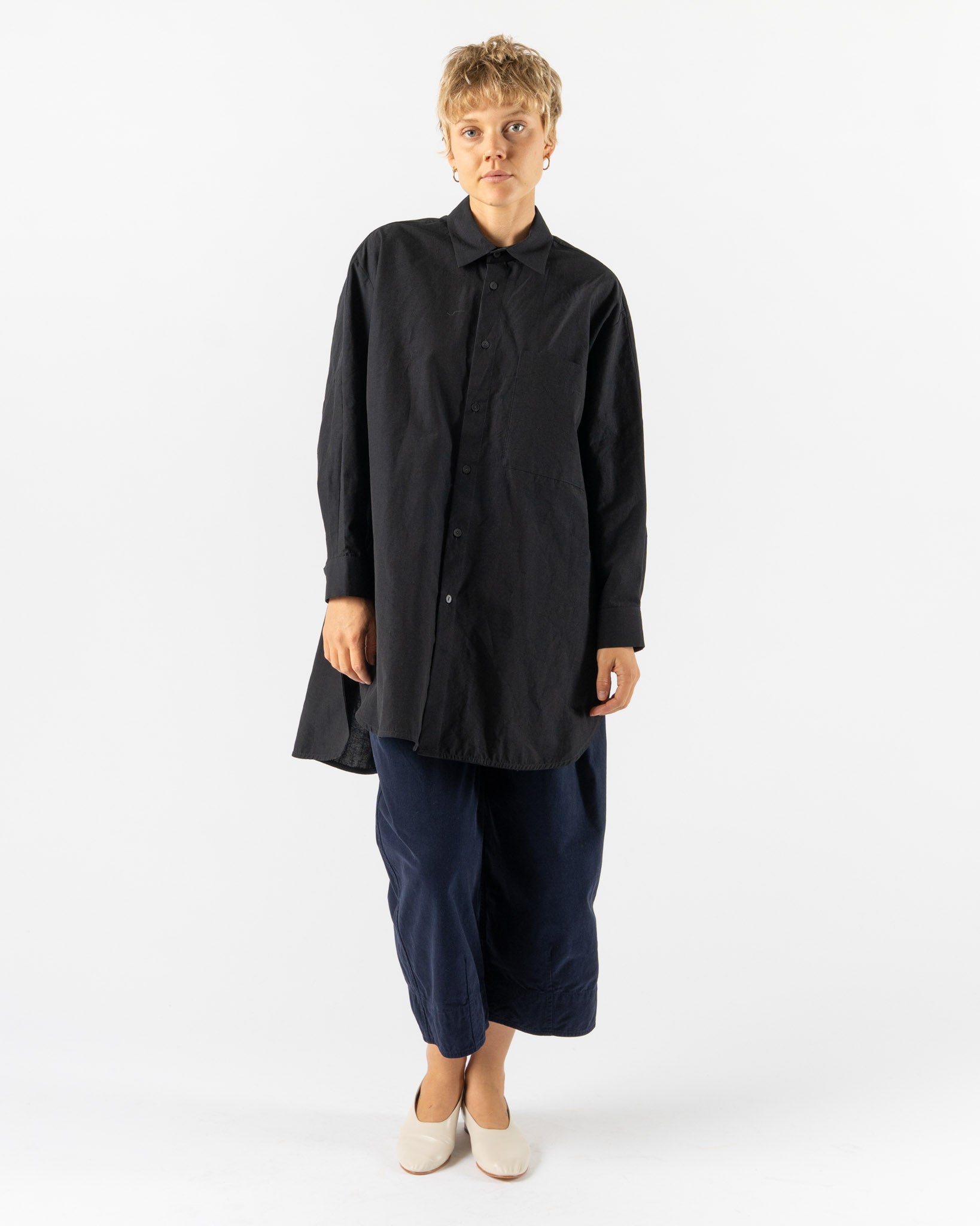 Toogood The Painter Shirt Structured Cotton Ink