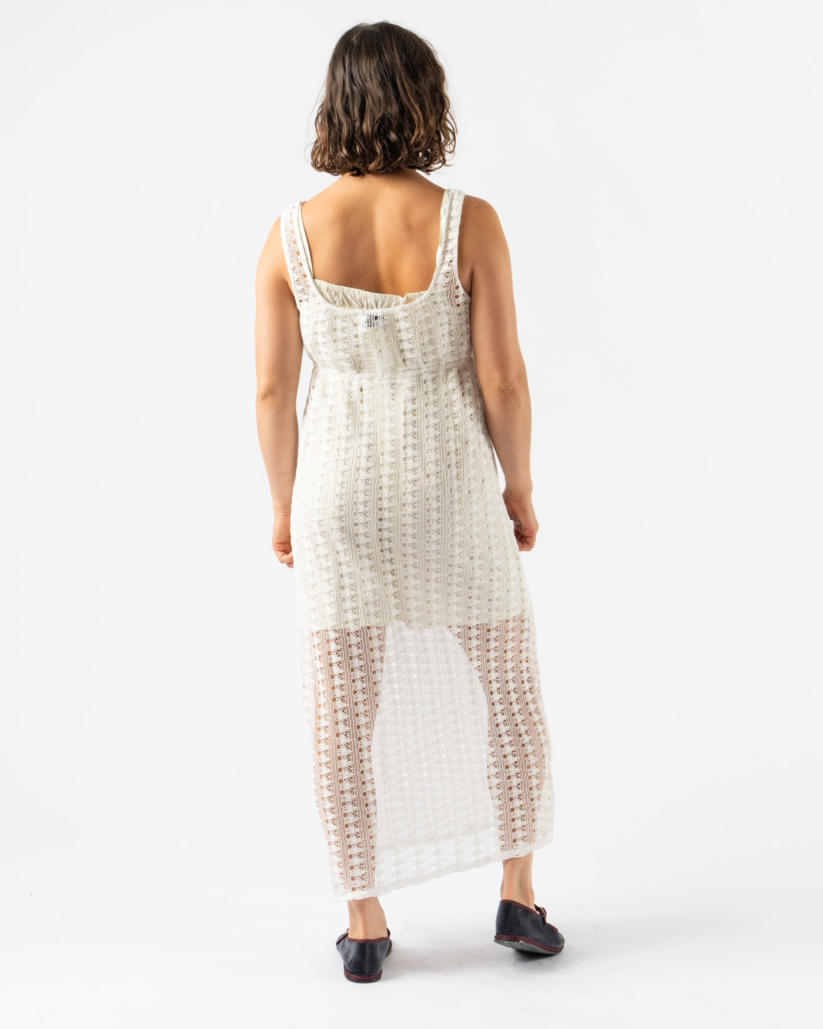 Deiji Studios Thread Dress in Off White