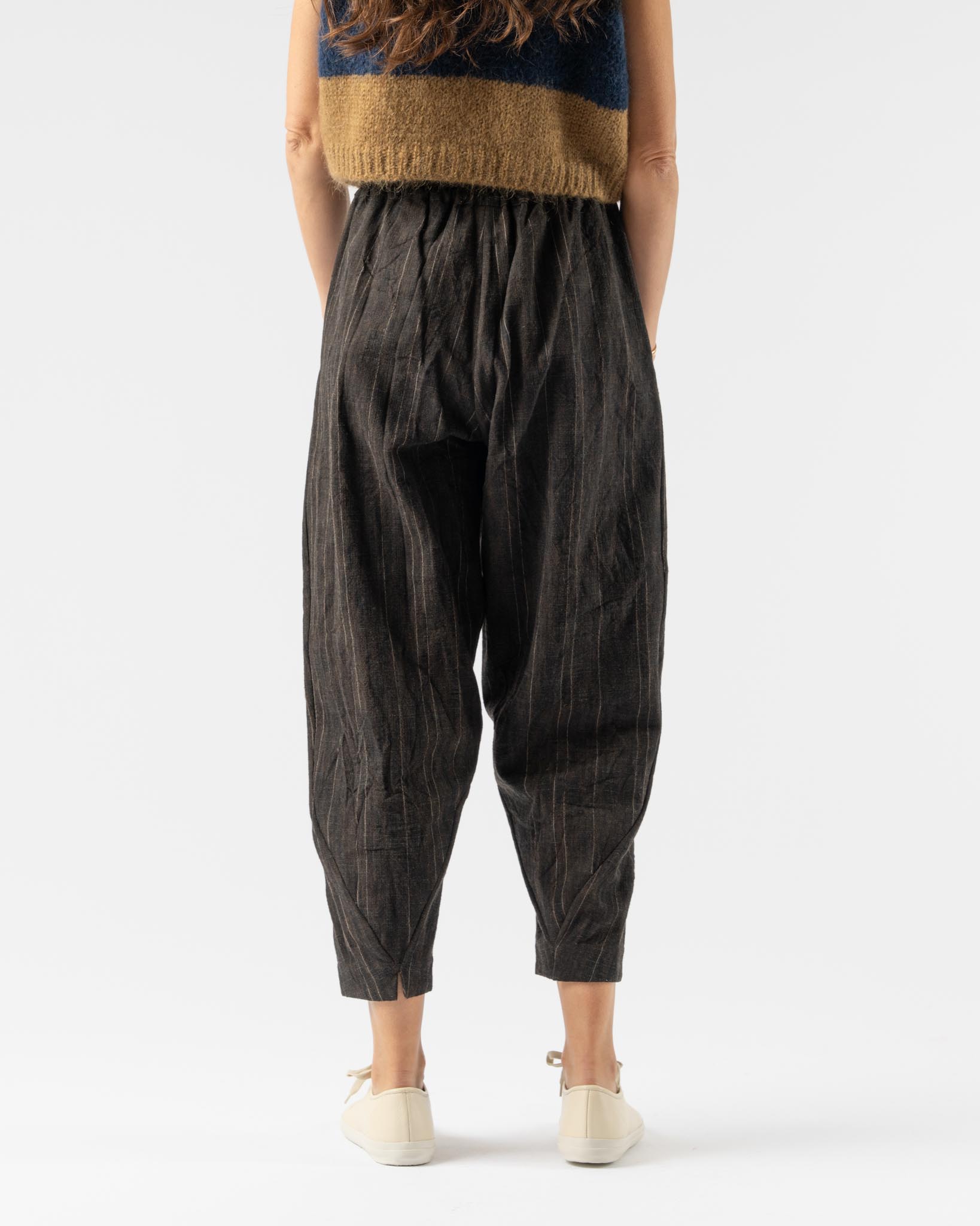 Toogood The Acrobat Trouser in Crumpled Stripe Walnut