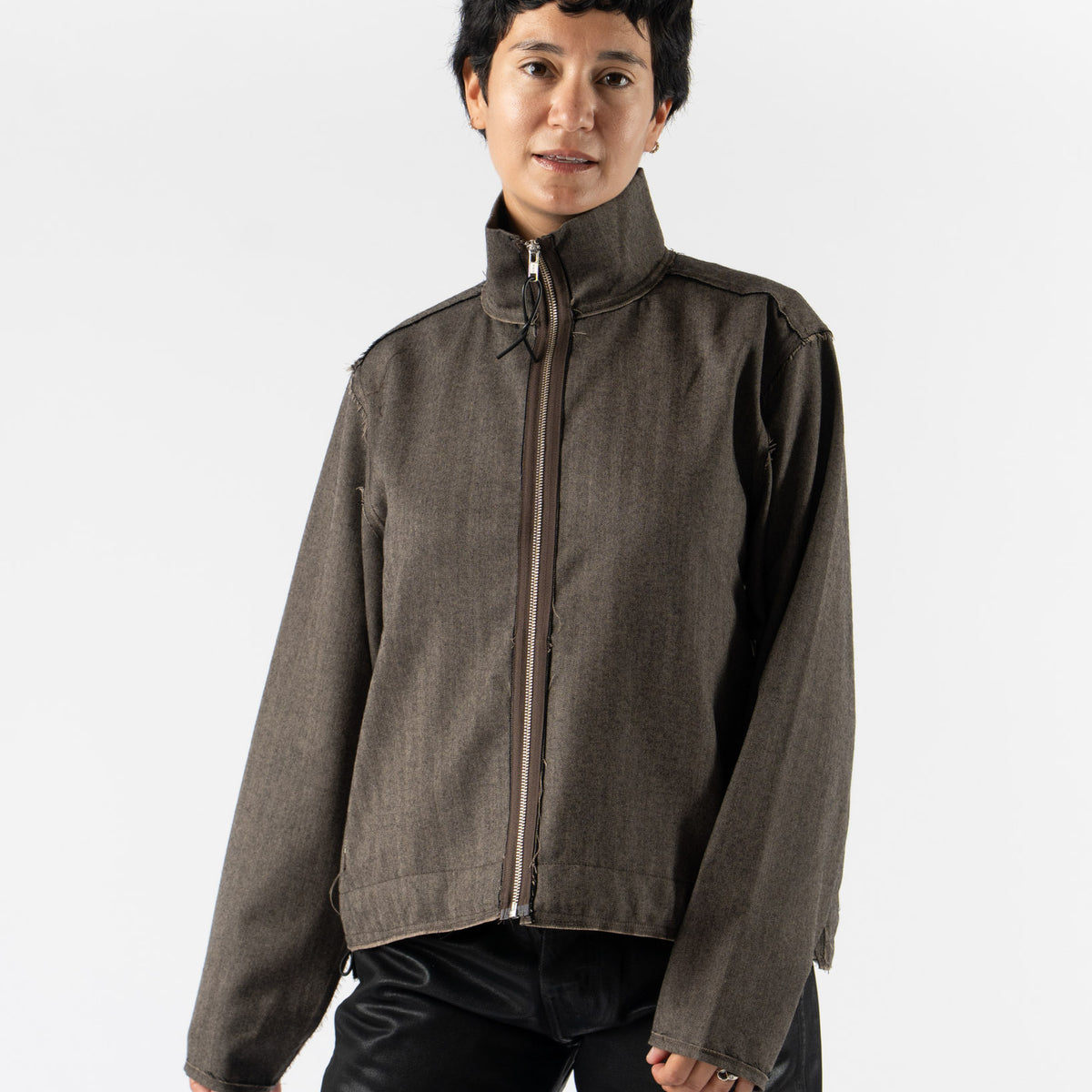 Camiel Fortgens Track Jacket in Brown Curated at Jake and Jones