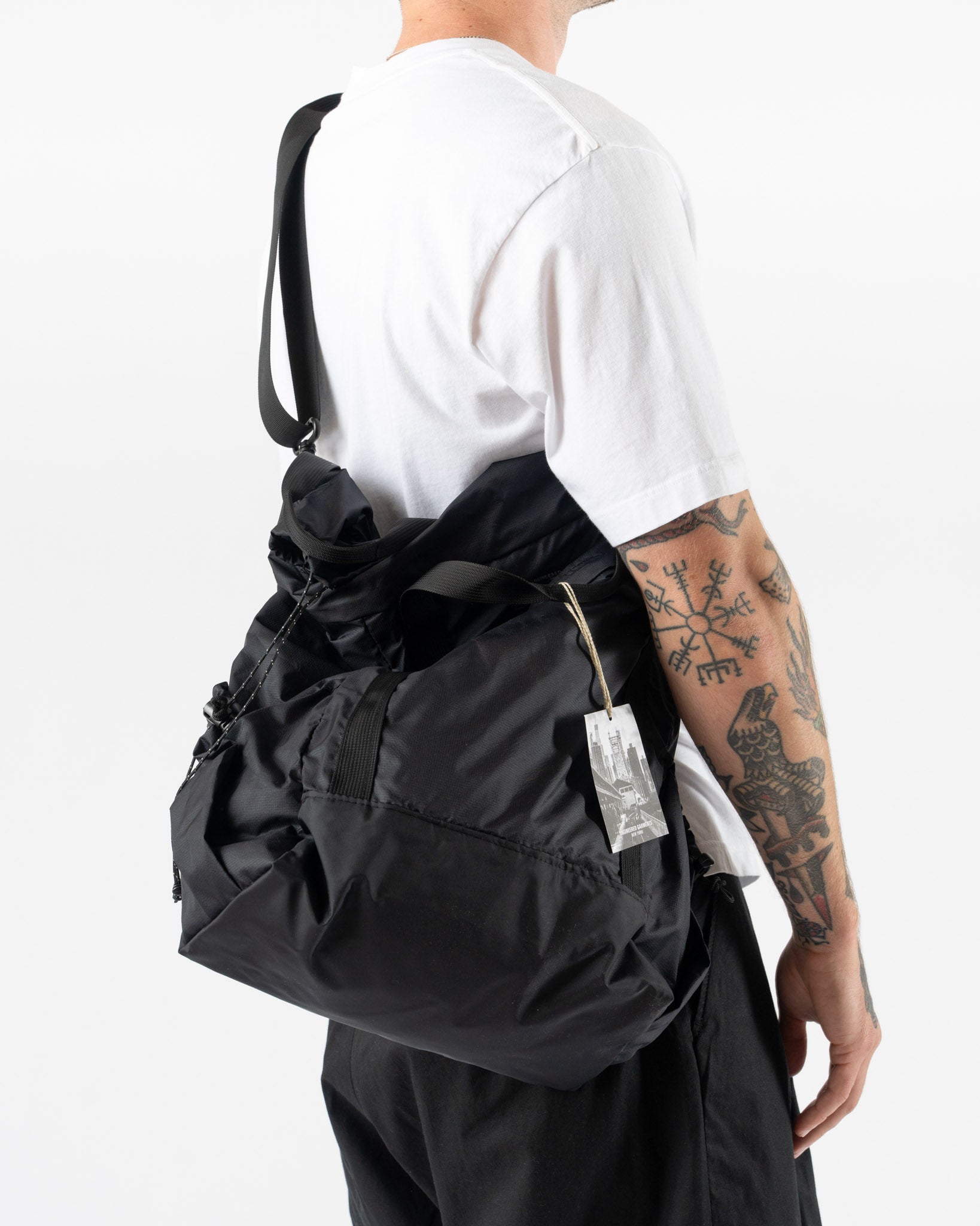 Engineered Garments UL 3-Way Bag in Dark Navy Nylon Micro Ripstop