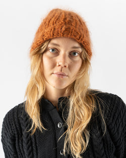 Under Her Coat Ginger Mohair and Merino Wool Beanie