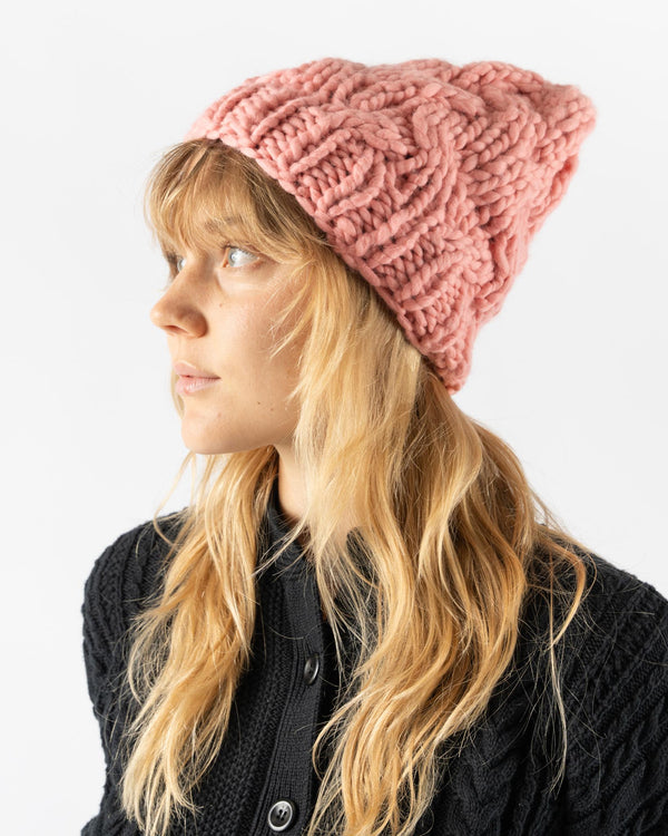 Under Her Coat Vintage Blush Solid Beanie