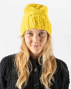 Under Her Coat Yellow Solid Beanie