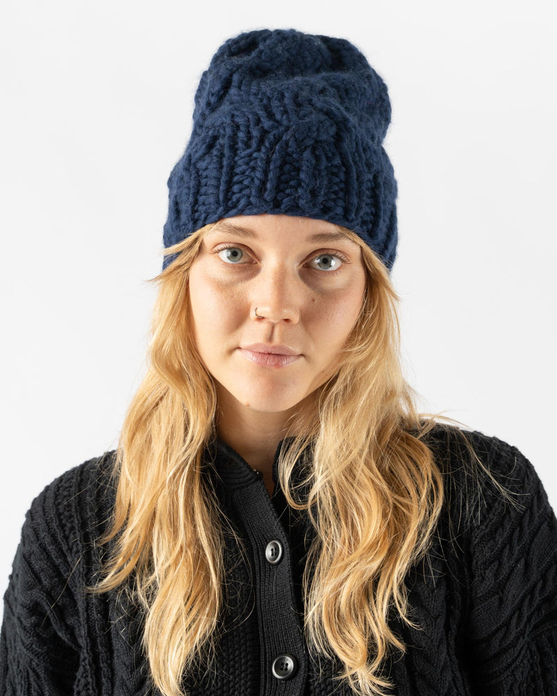 Under Her Coat Midnight Blue Solid Beanie