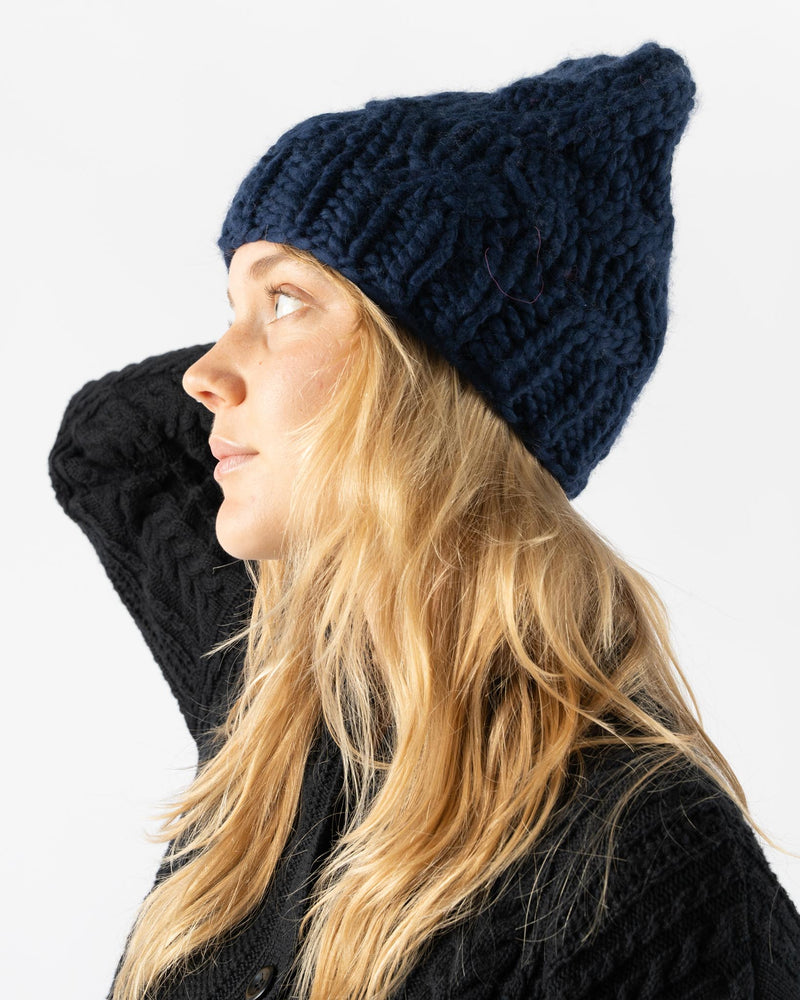 Under Her Coat Midnight Blue Solid Beanie