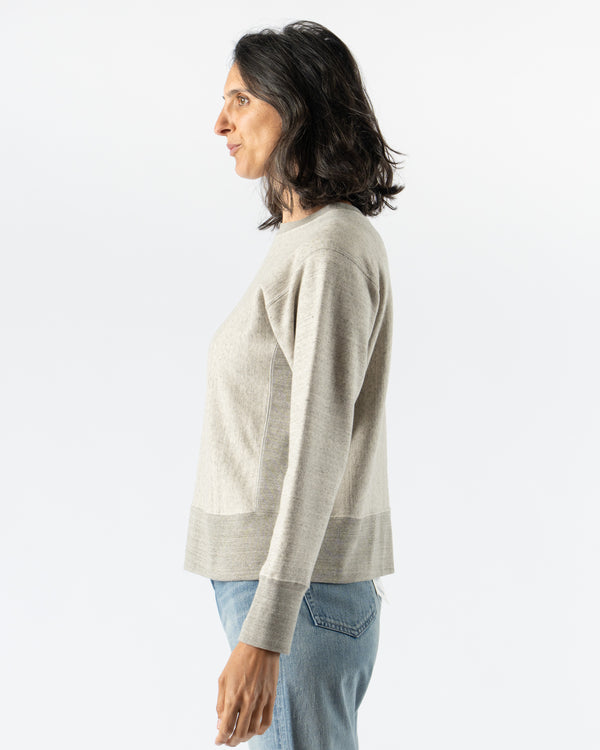 Ichi Antiquités Undyed French Terry Pullover in Gray