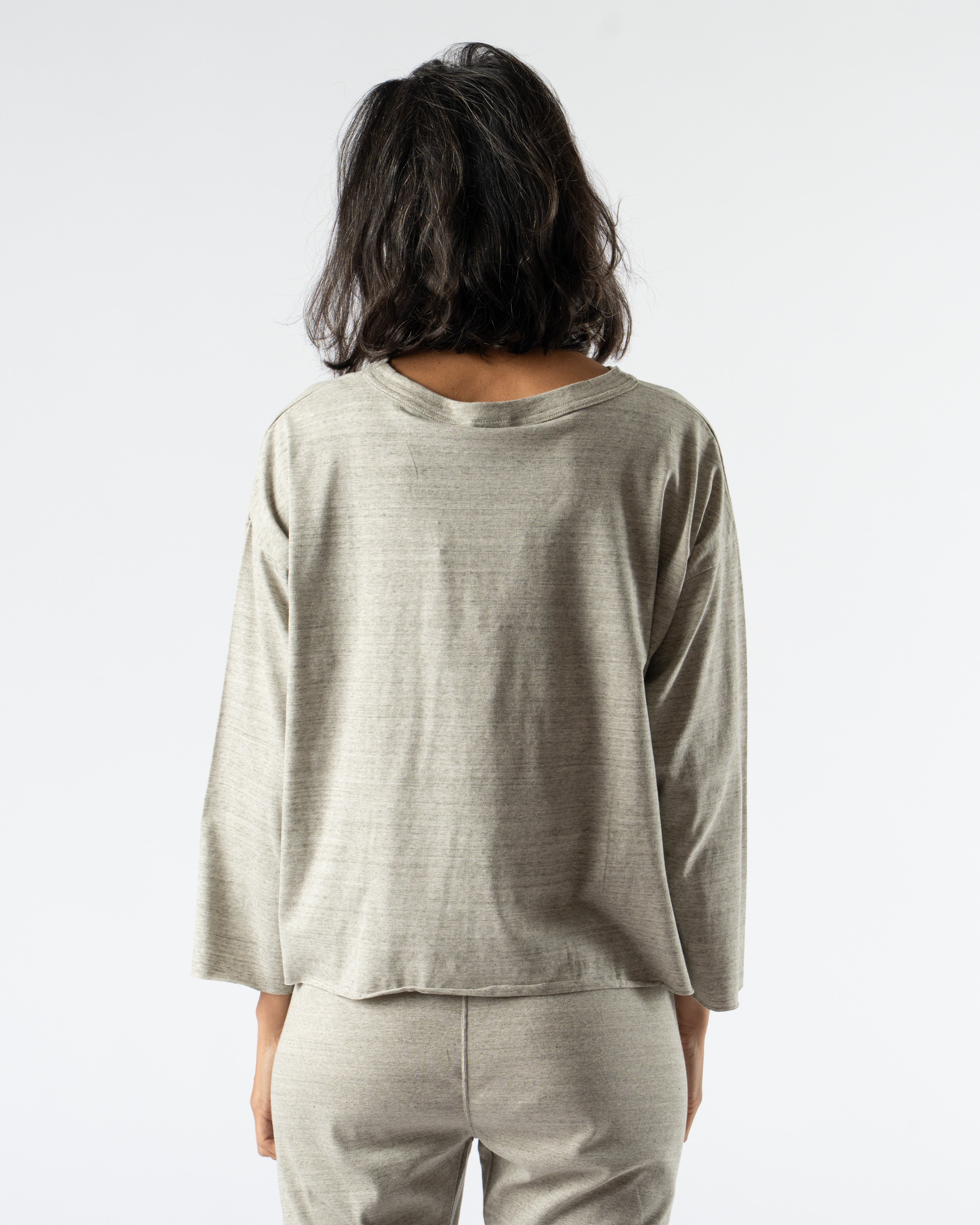 Ichi Antiquités Undyed Pullover Sweater in Gray