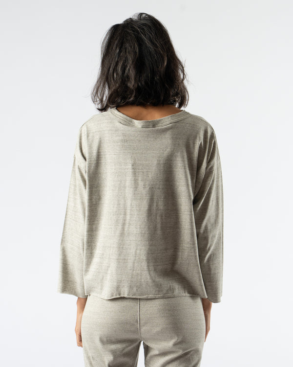 Ichi Antiquités Undyed Pullover Sweater in Gray
