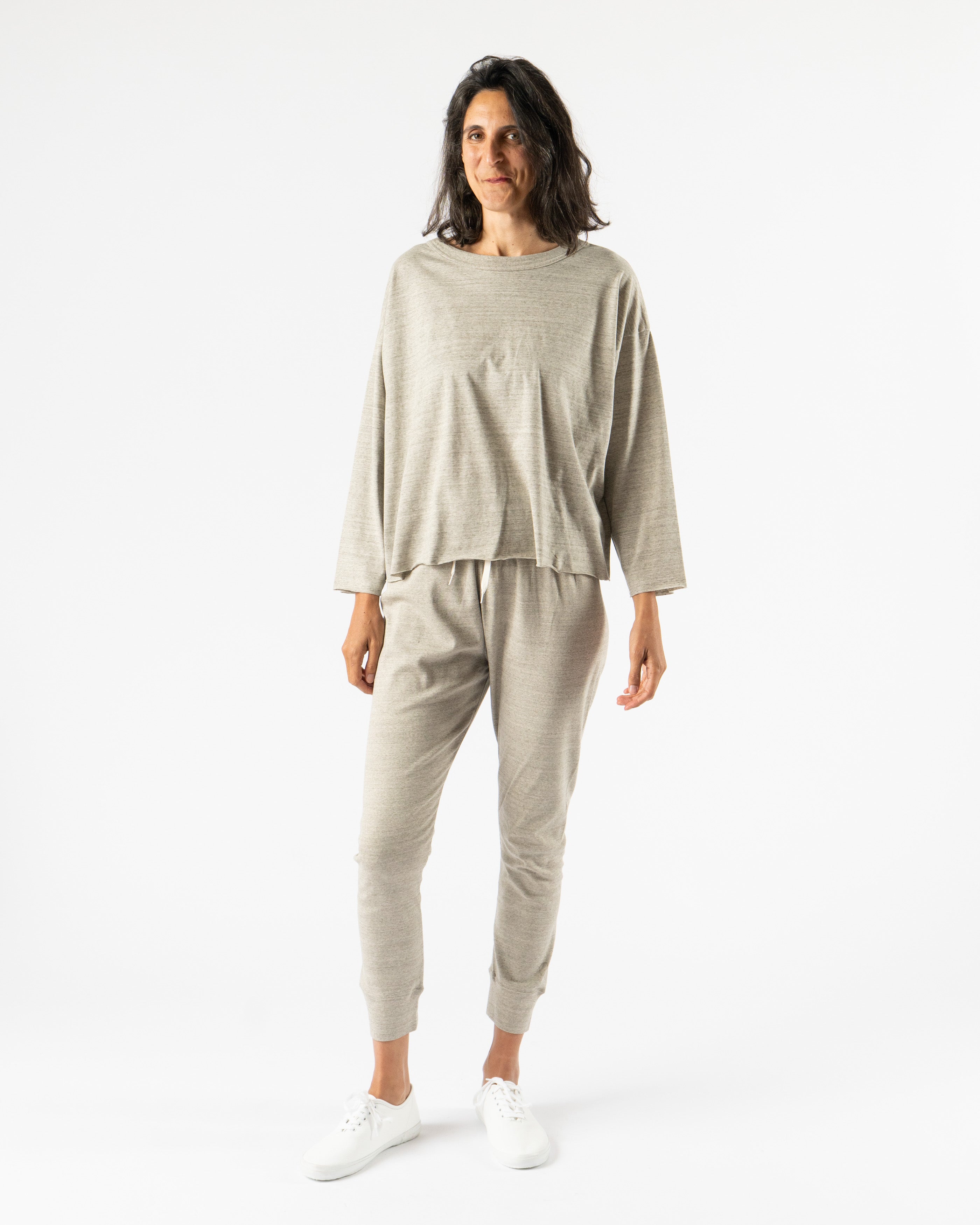 Ichi Antiquités Undyed Pullover Sweater in Gray