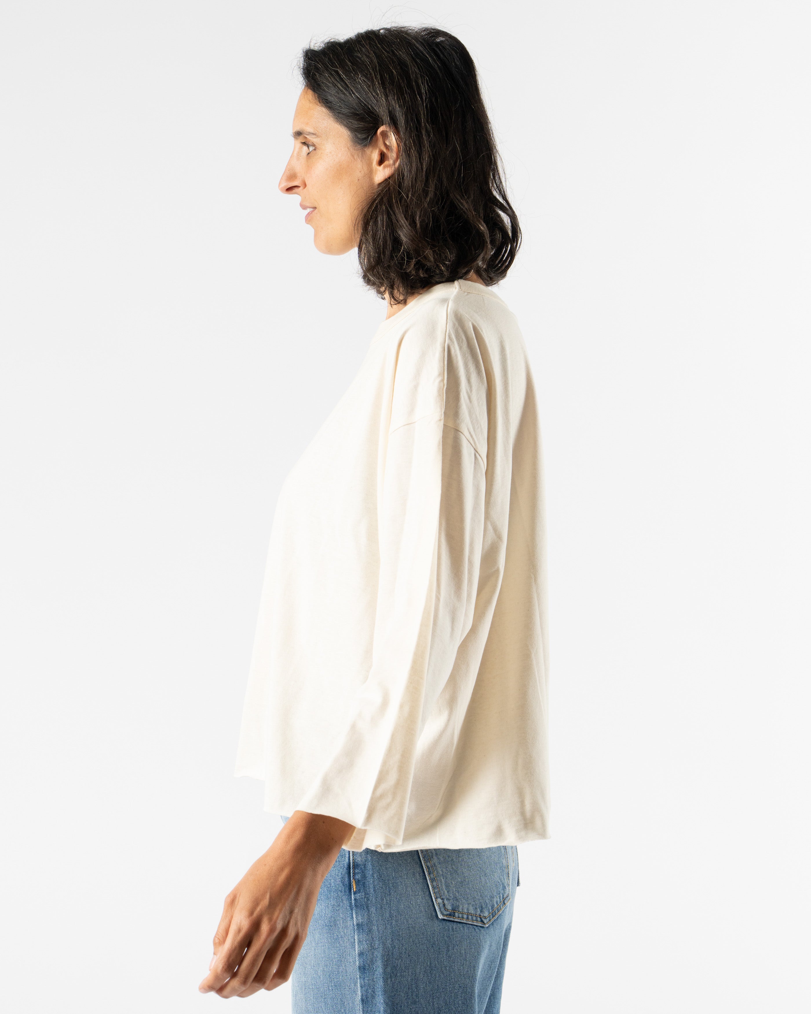 Ichi Antiquités Undyed Pullover Sweater in Natural