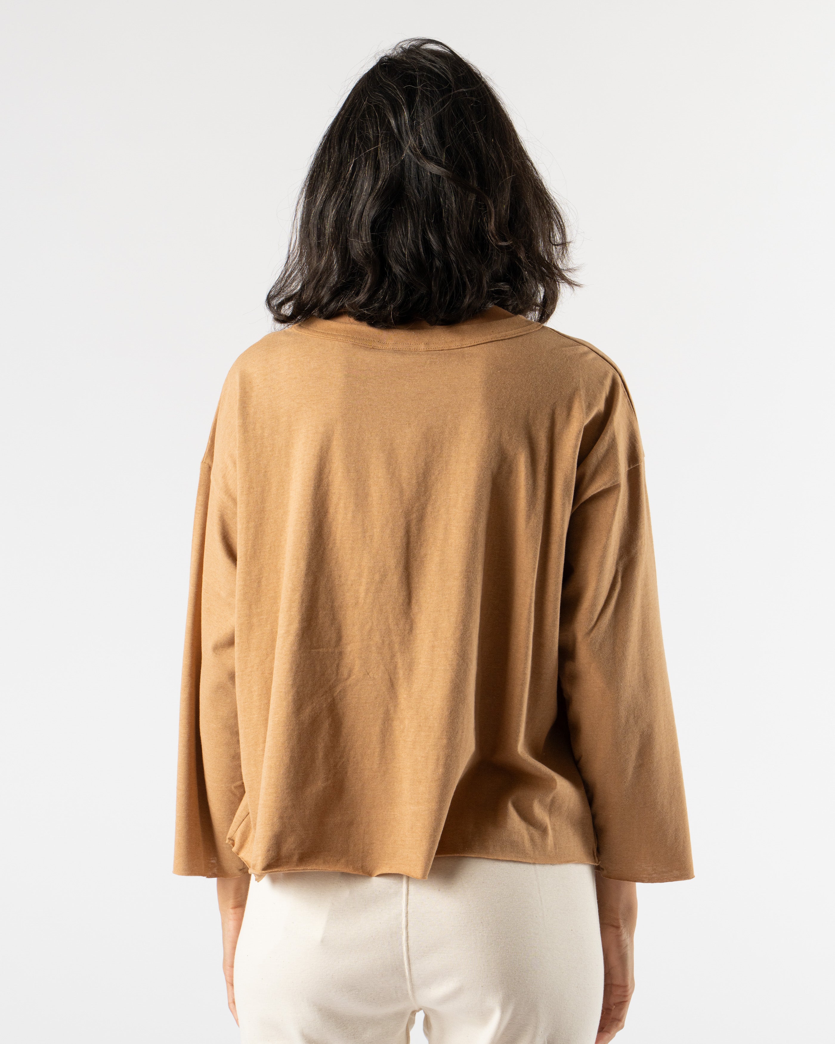 Ichi Antiquités Undyed Pullover Sweater in Camel
