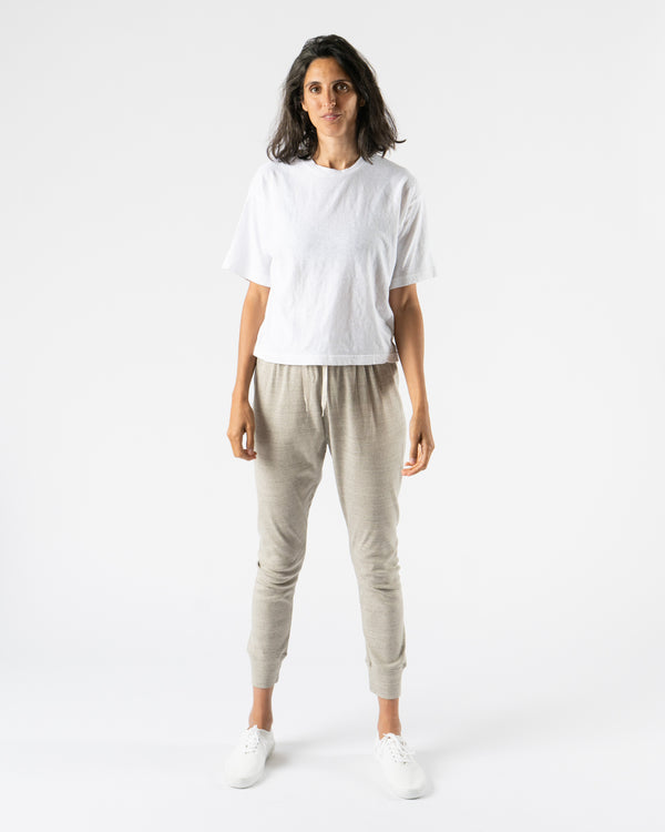 Ichi Antiquités Undyed Rib Pants in Grey