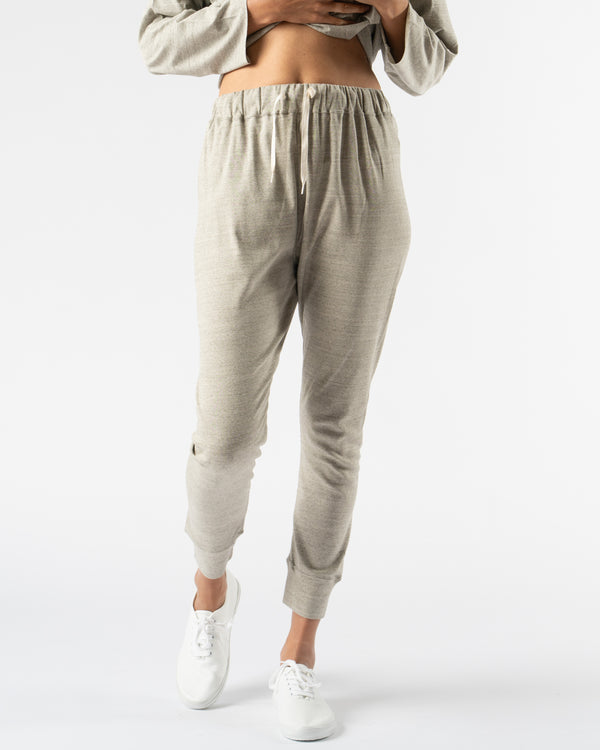 Ichi Antiquités Undyed Rib Pants in Grey