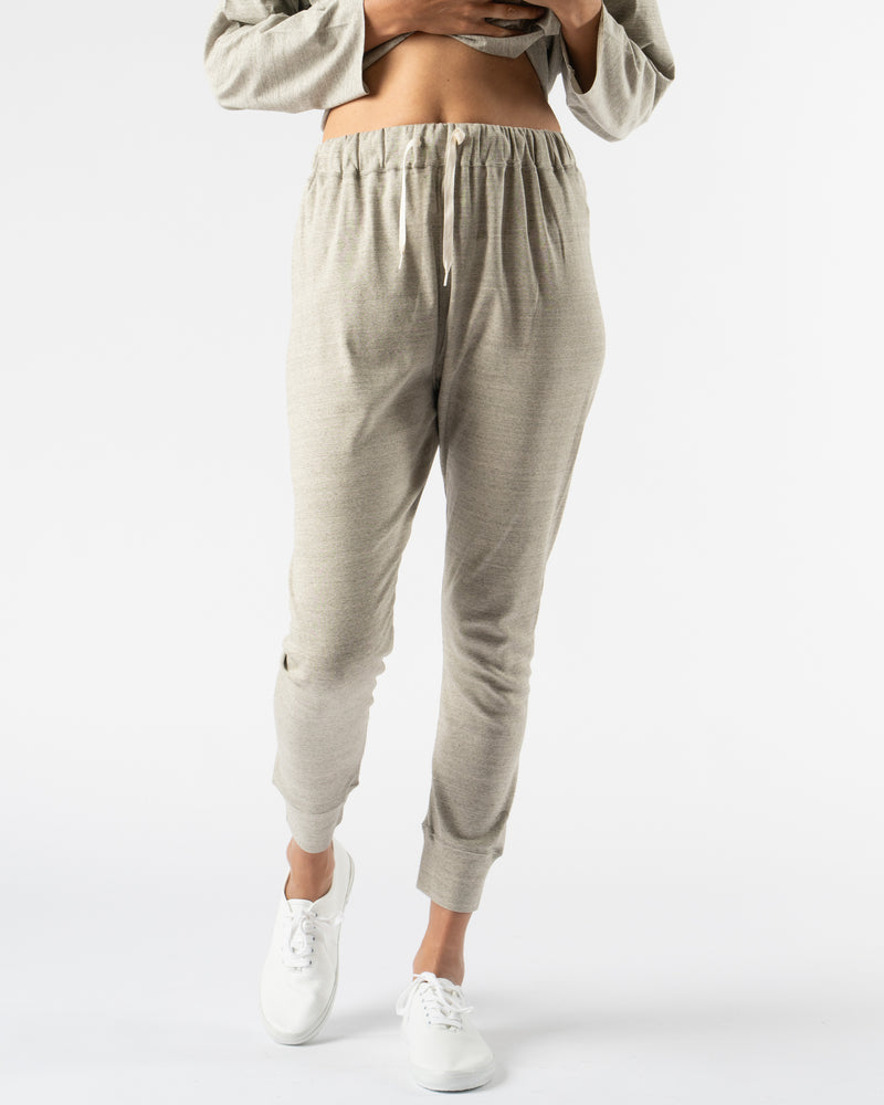 Ichi Antiquités Undyed Rib Pants in Grey