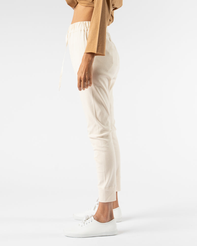 Ichi Antiquités Undyed Rib Pants in Natural