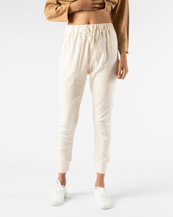 Ichi Antiquités Undyed Rib Pants in Natural