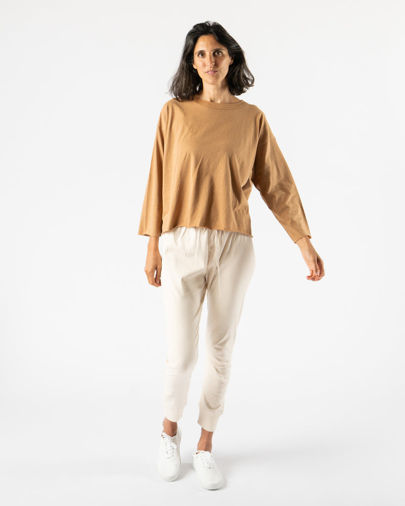 Ichi Antiquités Undyed Rib Pants in Natural