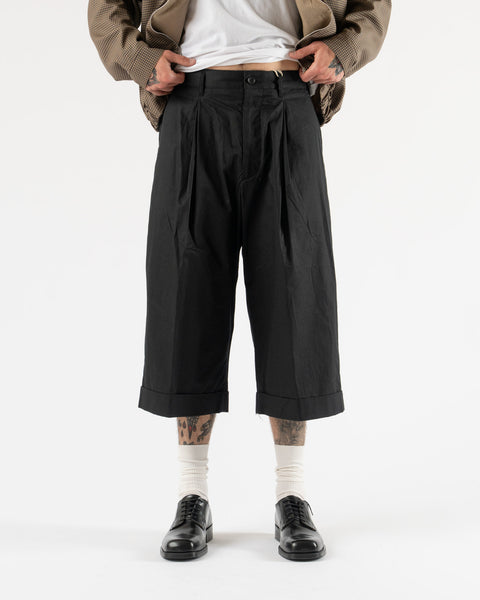 【S】engineered garments Engineered Garments WP 3/4 Pant in Black High Count Twill Curated