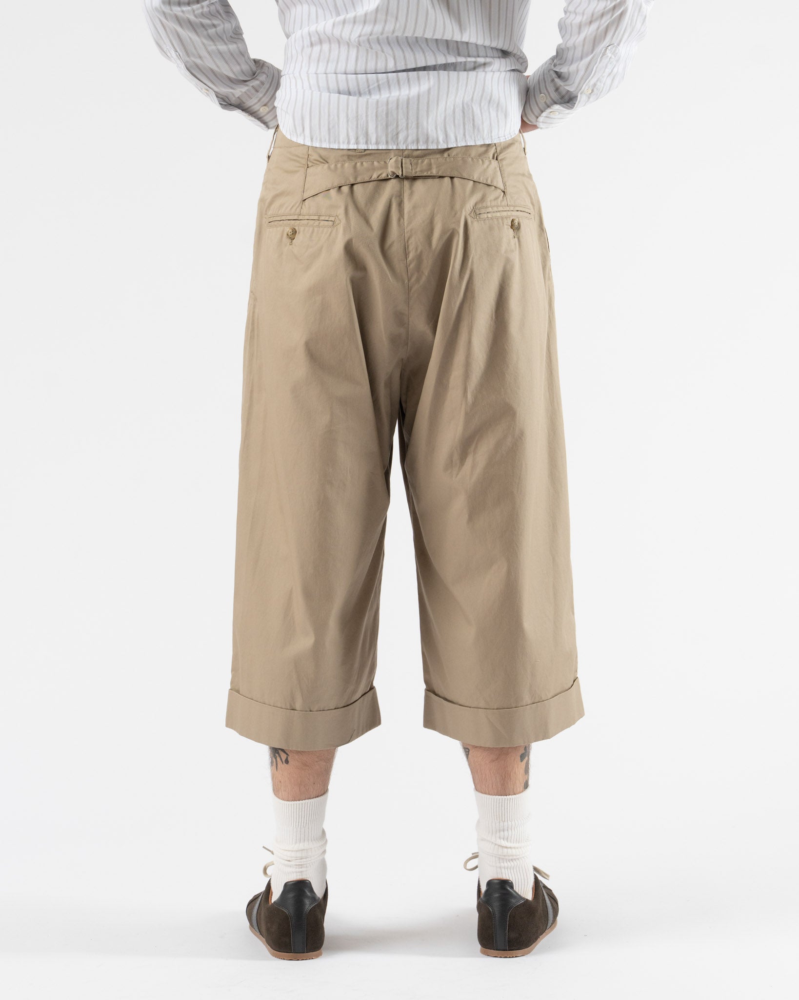 Engineered Garments WP 3/4 Pant in Khaki High Count Twill