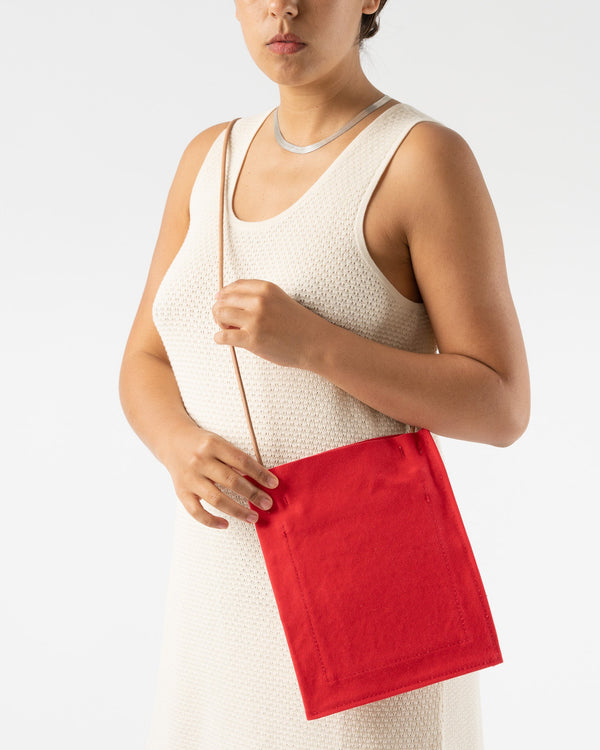 Amiacalva Washed Canvas Pochette in Red