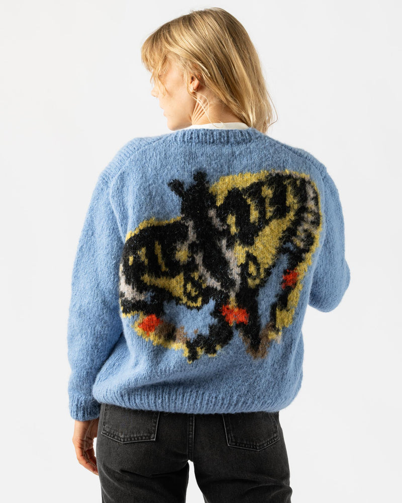 Wild Animals Butterfly Butterfly Blue Crewneck