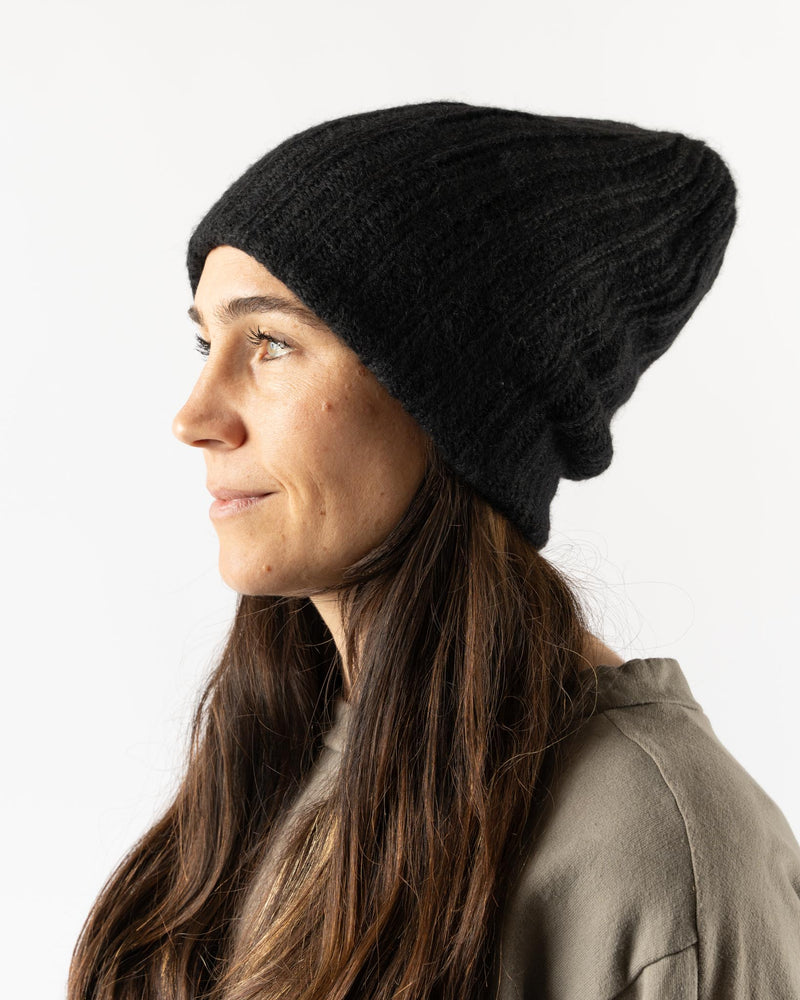 Wol Hide Rib Hat in Black