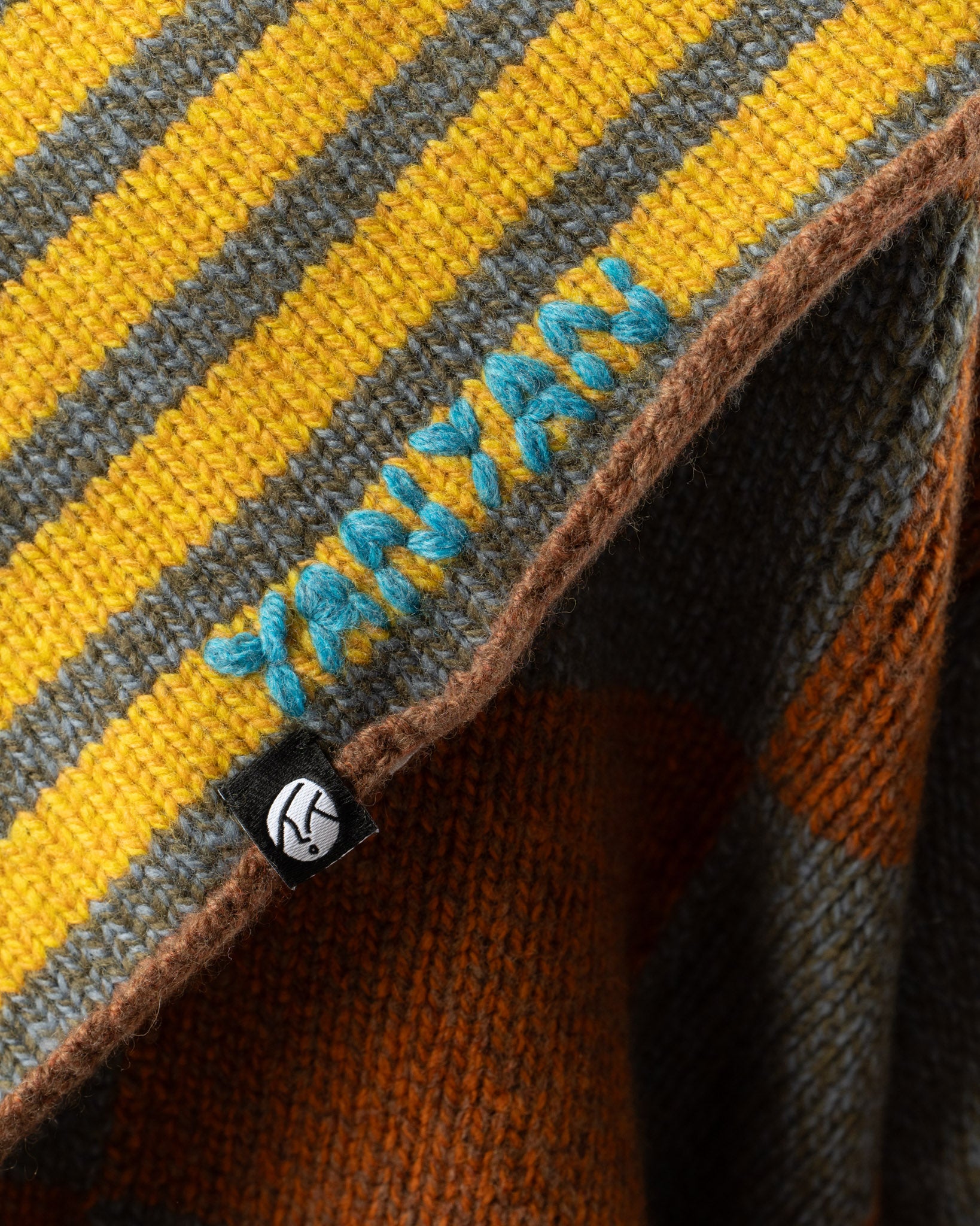 YanYan Wool Stripe Triangle in Marigold
