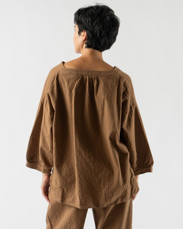 Wol Hide Woven Popover in Sepia