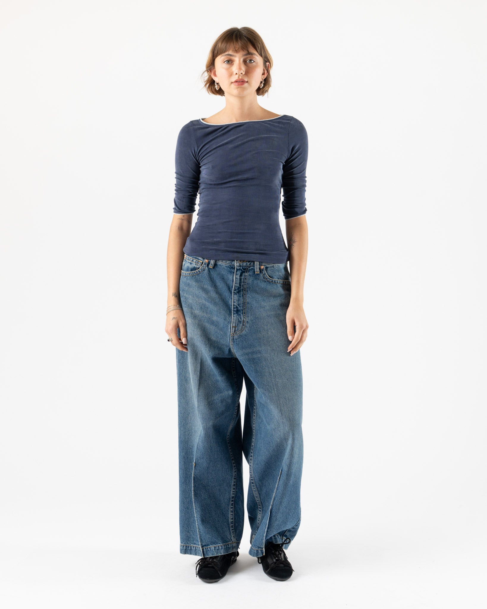 Rhodolirion 90'Loose Straight Pant in Indigo Denim Curated at Jake
