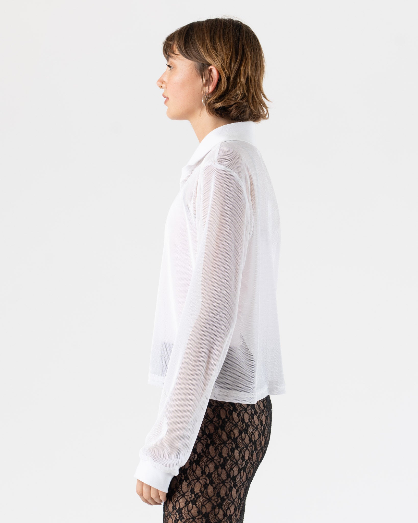 Simone Wild Mesh Velvet Trikot in White