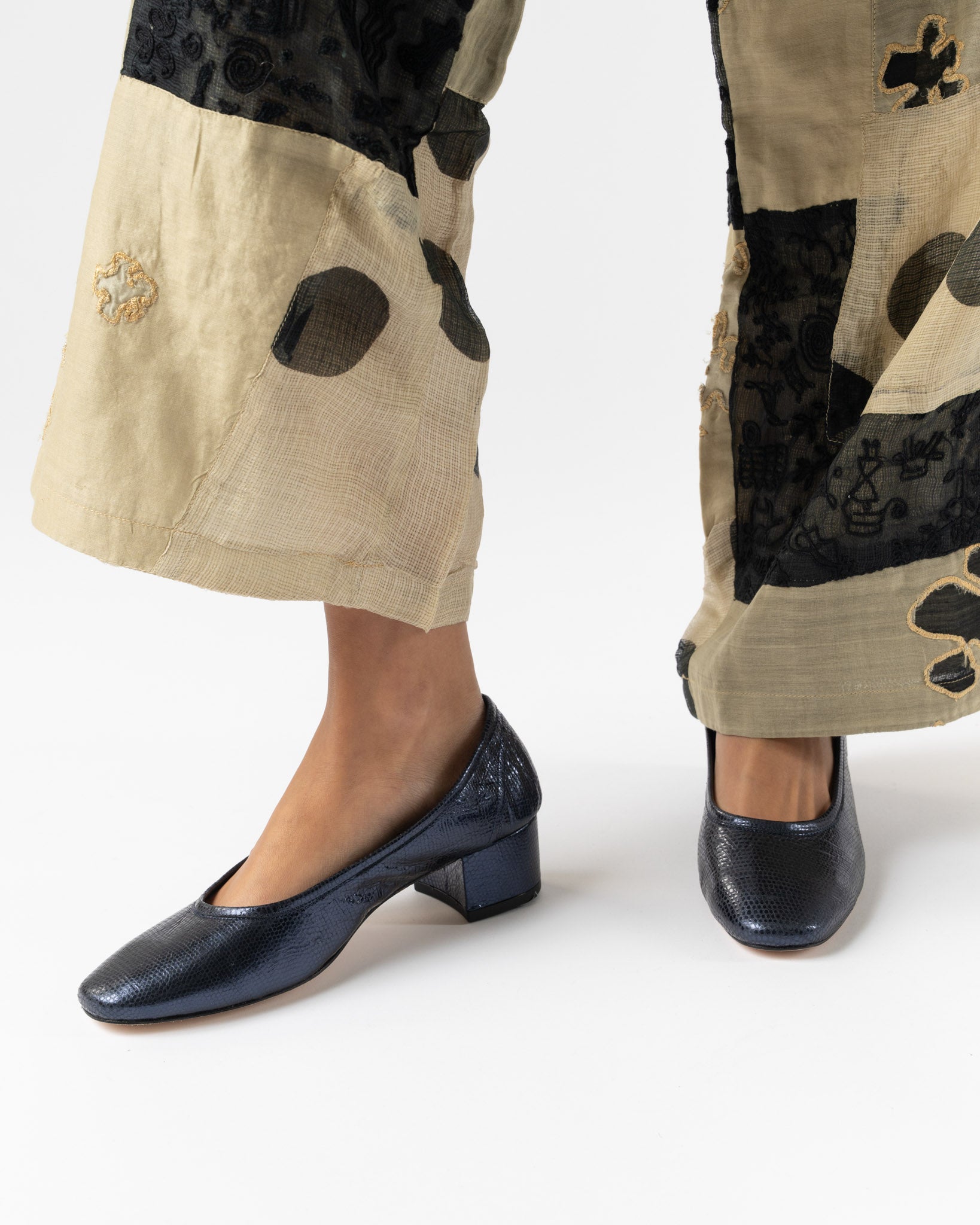 Maryam Nassir Zadeh Roberta Ballerina in Navy Blue