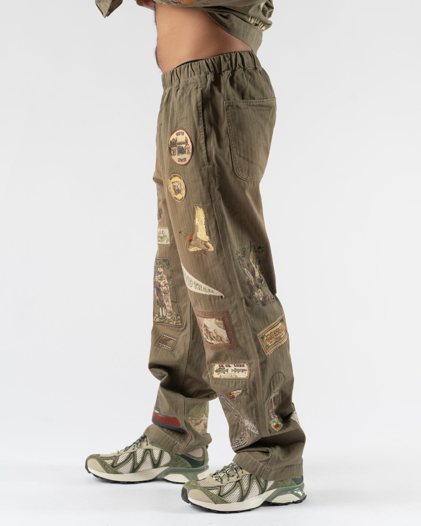 Samuel Zelig Trail Pant in Army Green Curated at Jake and Jones