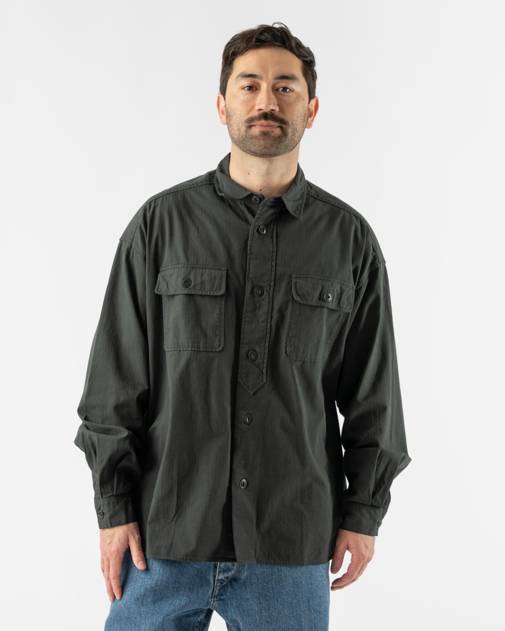 Applied Art Forms PM1-2 Overshirt in Charcoal