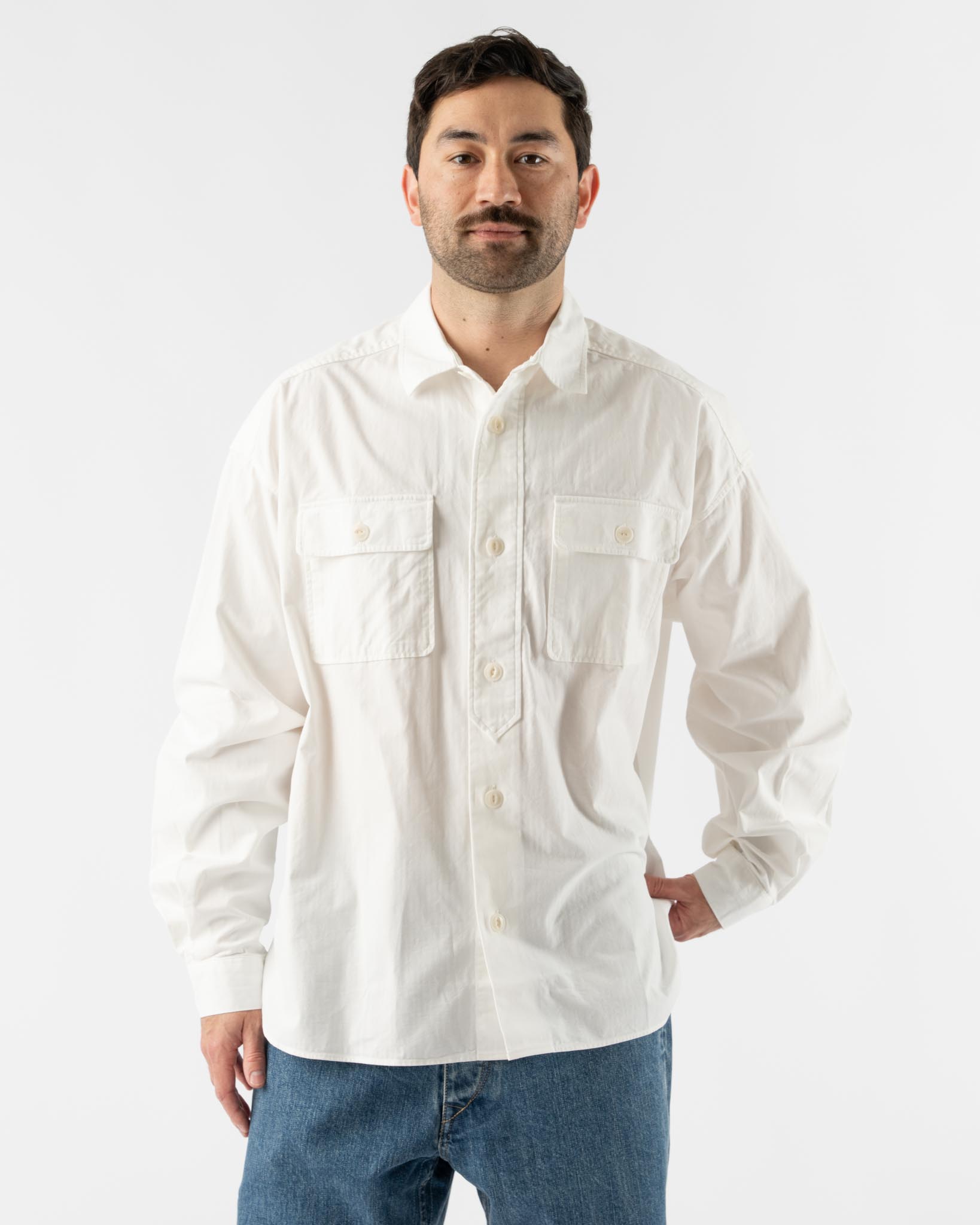 Applied Art Forms PM1-2 Overshirt in Light Ecru
