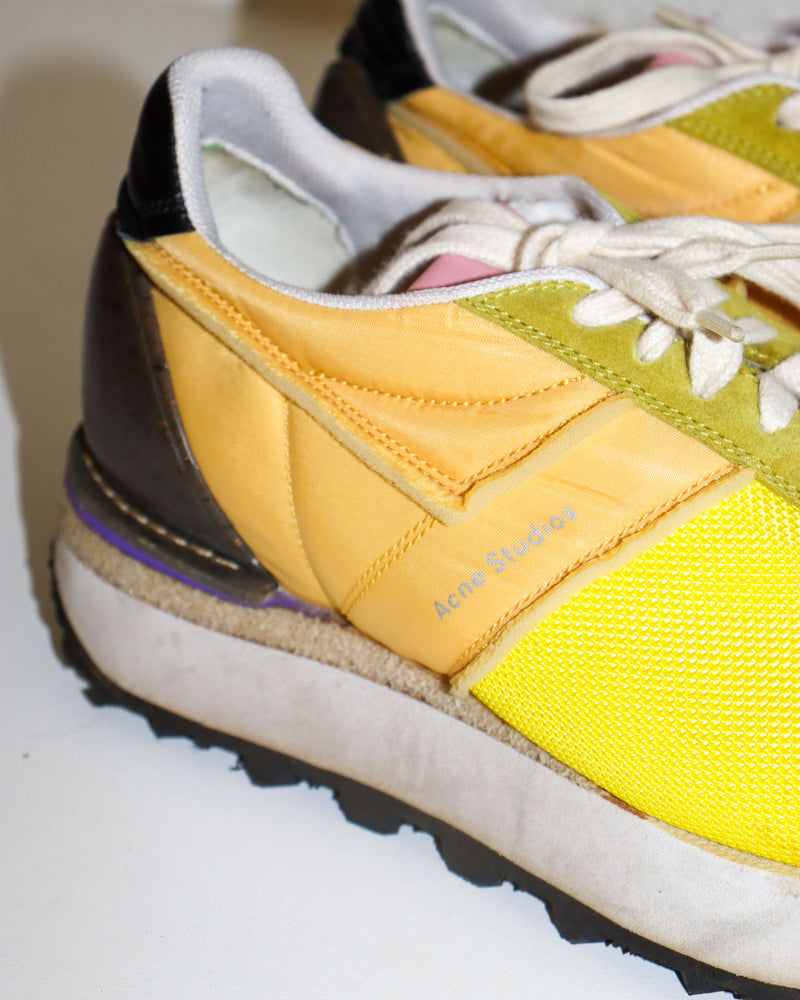 Pre-owned: Acne Studios Barric Deconstructed Sneaker in Yellow